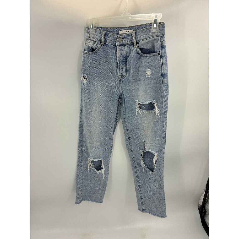 Pacsun High Rise Straight Jeans Womens 23 Distressed Light Wash Denim Pants